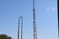 Telescoping antenna tower.