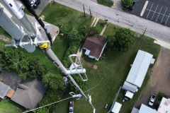 The new antenna as seen from the top of the structure.